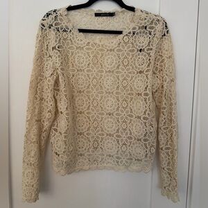Ark & Co Cream Lace Blouse